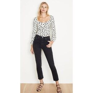 Reformation Julia High-Rise Women Size 29 Cigarette Jean  Monterey Black Wash